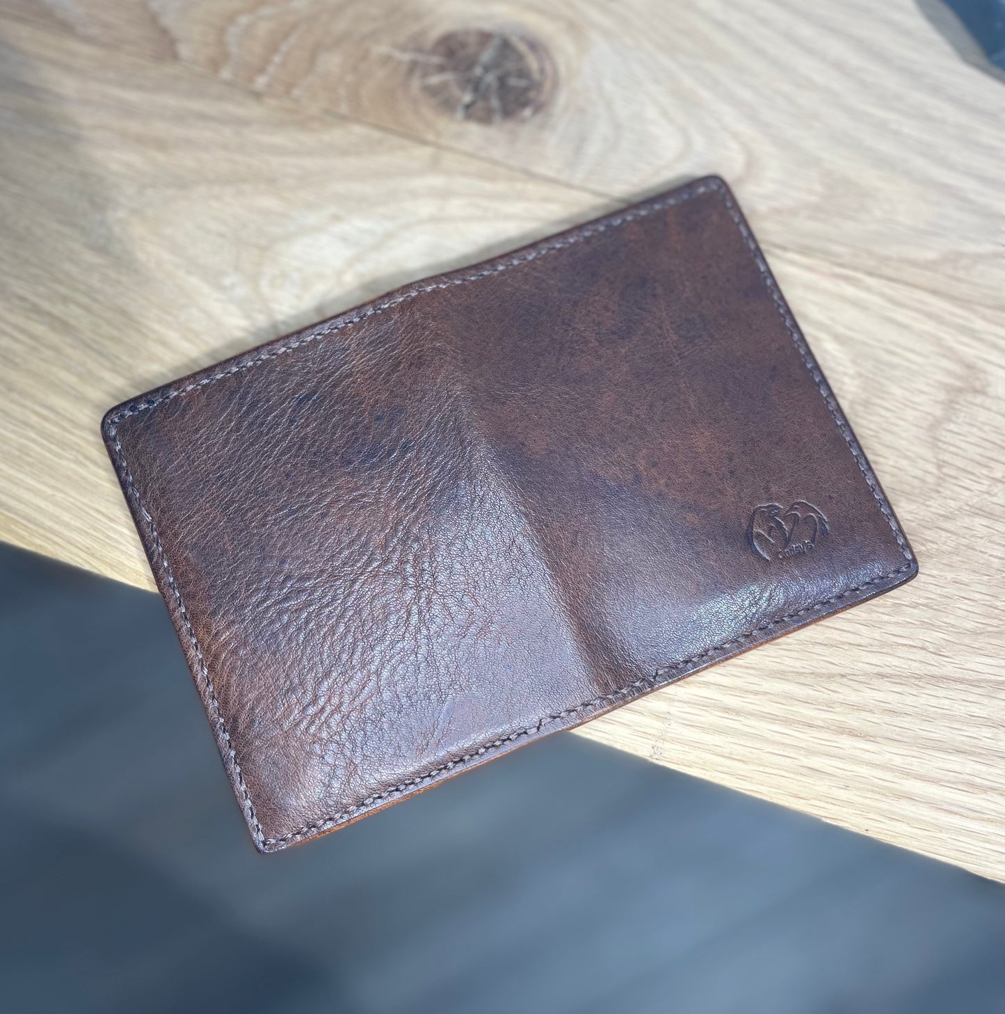 The Corter Leather and Cloth Designed Vertical wallet.