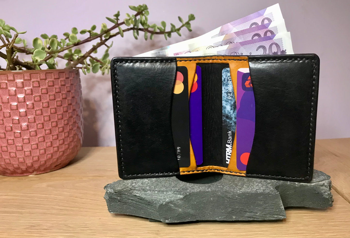 The Rugged Wallet in Chrisy’s Signature Black and Yellow