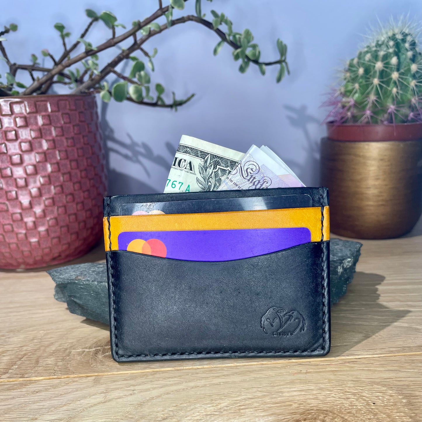 Chrisy’s Signature Collection 5 Pocket Hydra Leather Card-holder.