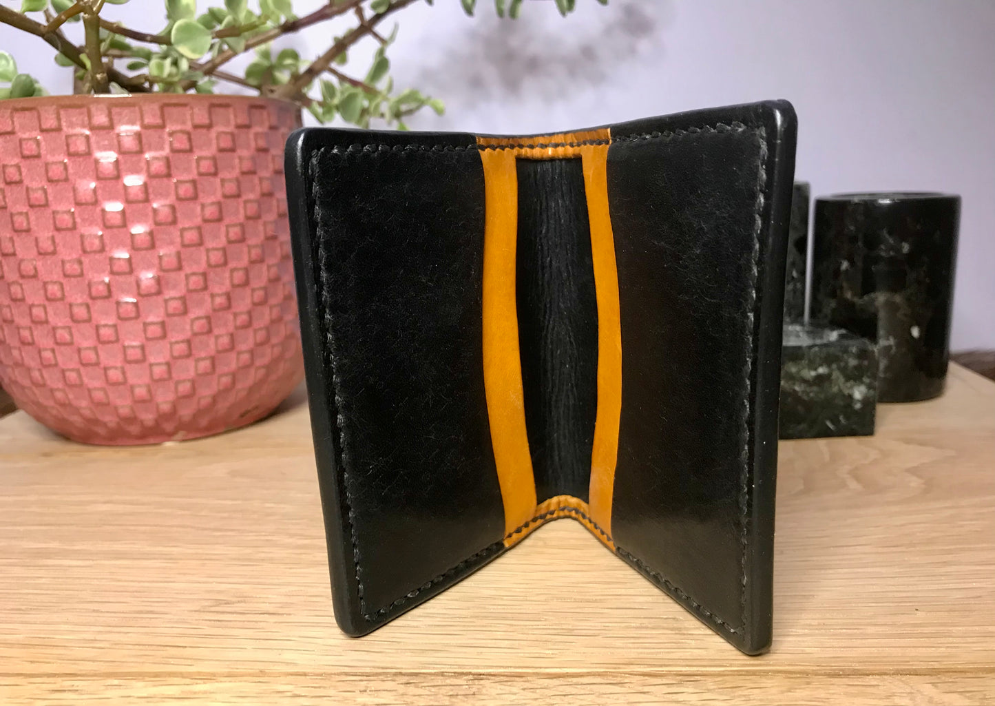 The Rugged Wallet in Chrisy’s Signature Black and Yellow